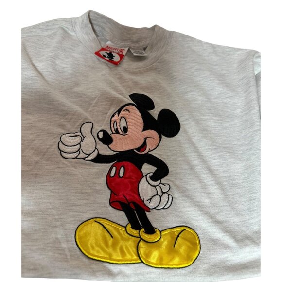 Vintage Mickey Mouse Embroidered Men's L/XL T-Shirt On Mickey, Inc Since 1926 Ta - Picture 7 of 10